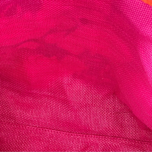 LANCOME large Tote Floral Picnic Beach School Computer orange blue green pink - Picture 5 of 6